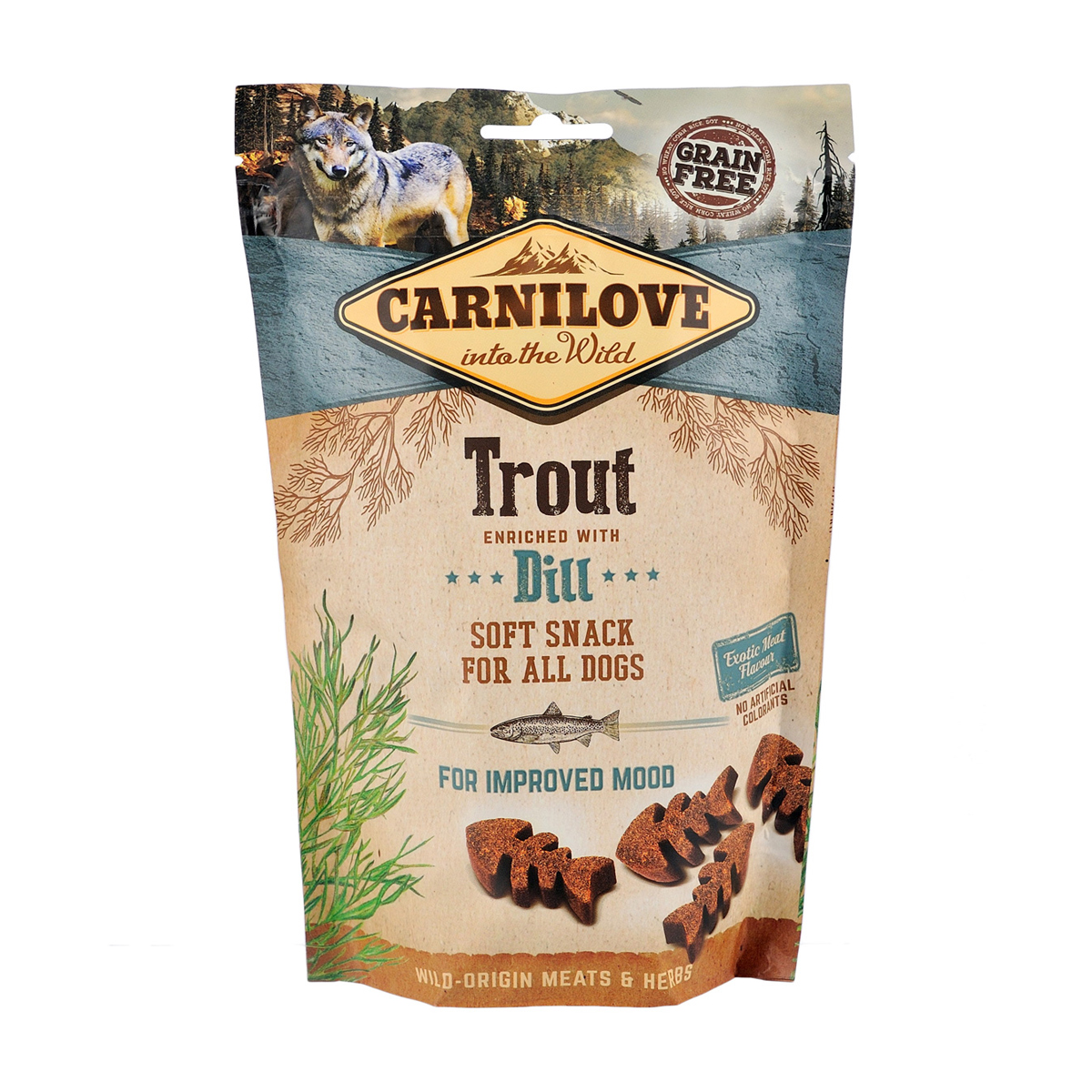 Ласощі для собак Carnilove Soft Snack з фореллю та кропом, 200 г