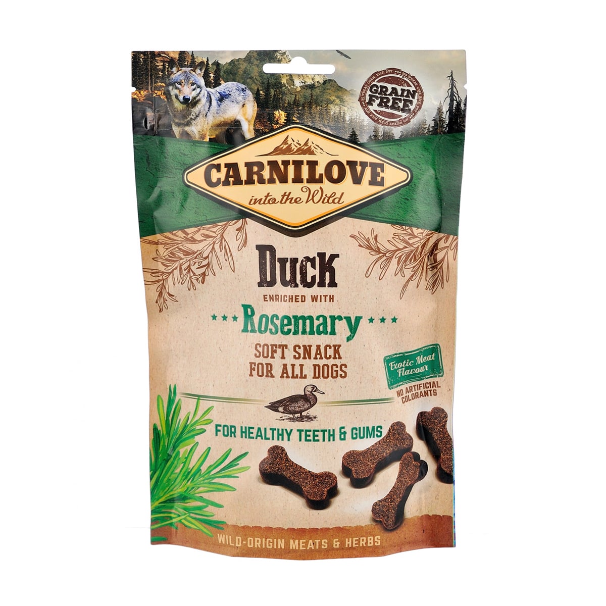 Ласощі для собак Carnilove Soft Snack з качкою та розмарином, 200 г
