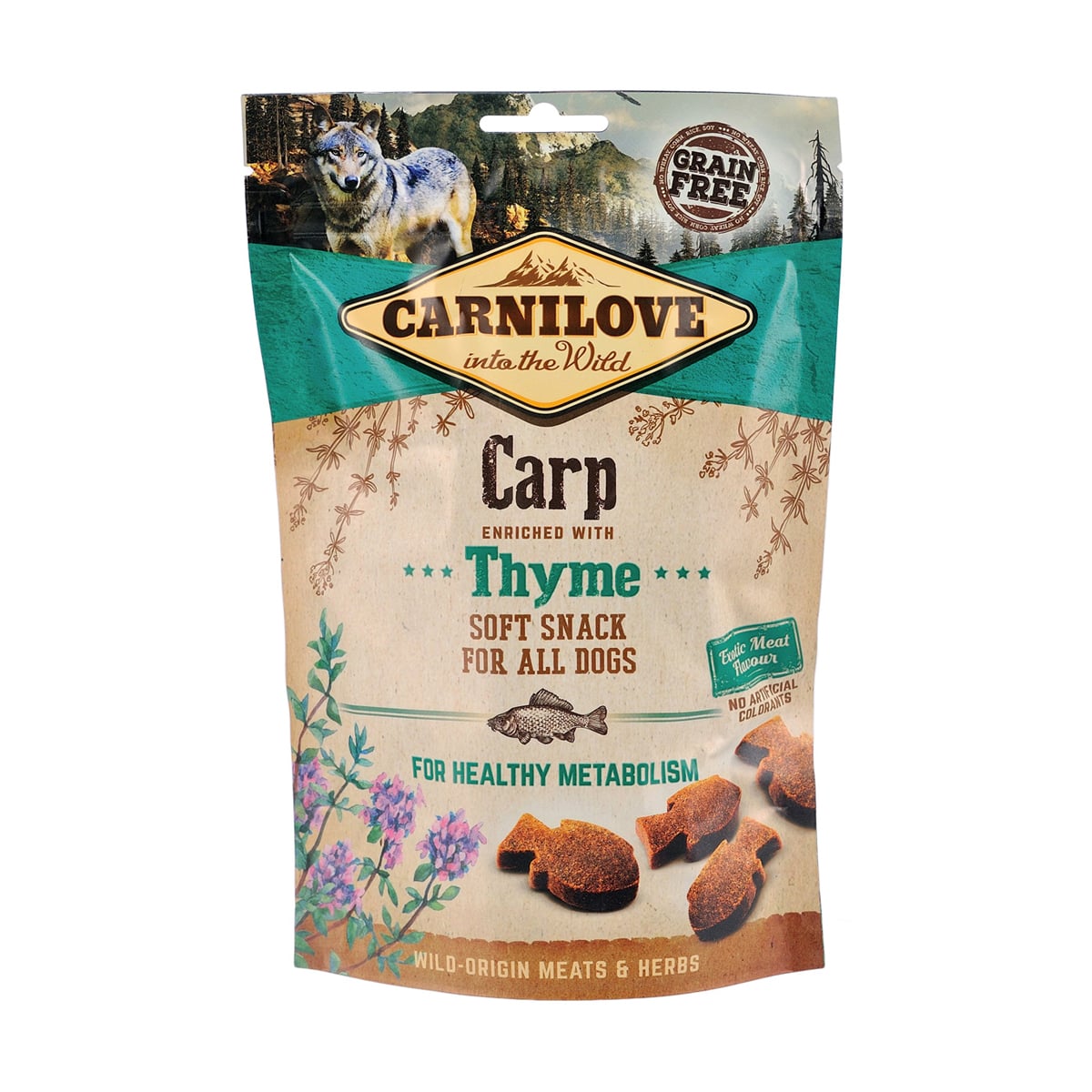 Ласощі для собак Carnilove Soft Snack з коропом та чебрецем, 200 г