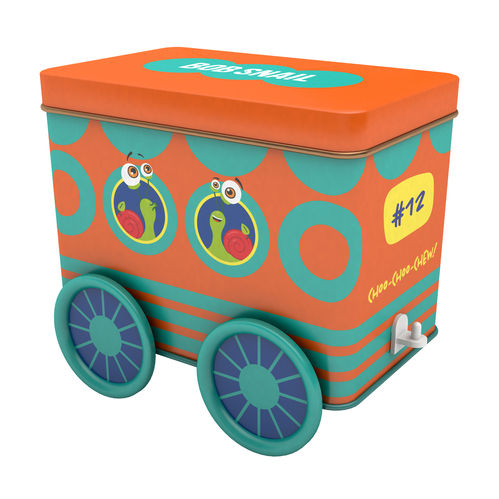 Подарунковий набір Bob Snail Snack Track вагон 12 (роли, 8*10 г + мармелад, 3*9 г + іграшка, 1 шт + стікерпак, 1 шт + квиток, 1 шт + магніти, 3 шт)