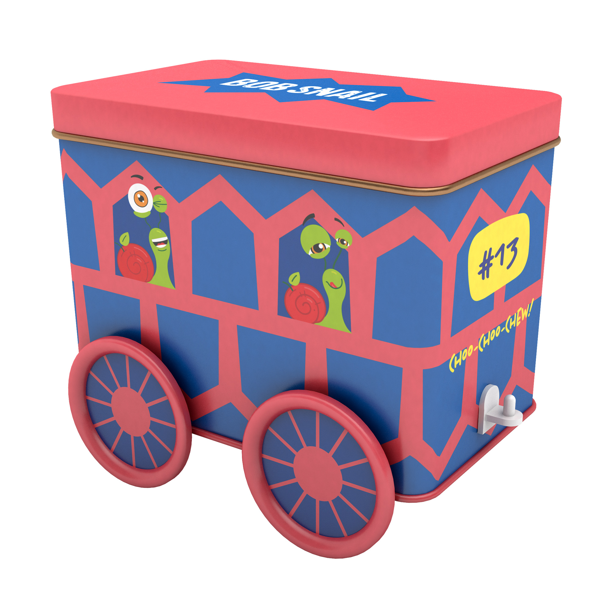 Подарунковий набір Bob Snail Snack Track вагон 13 (роли, 8*10 г + мармелад, 3*9 г + іграшка, 1 шт + стікерпак, 1 шт + квиток, 1 шт + магніти, 3 шт)